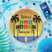 退職した...タマラック、フロリダ、熱帯デザイン、 ペーパープレート (パーティー)