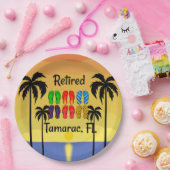 退職した...タマラック、フロリダ、熱帯デザイン、 ペーパープレート (パーティー)