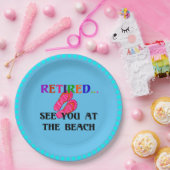退職した...ビーチ、おもしろい、おもしろい、おもしろいのページで ペーパープレート (パーティー)
