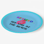 退職した...ビーチ、おもしろい、おもしろい、おもしろいのページで ペーパープレート (アングル)