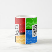 退職した、リラックスすること準備ができたおもしろいな退職 コーヒーマグカップ (中央)