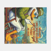 退職した&リラックス フリースブランケット (正面(横))