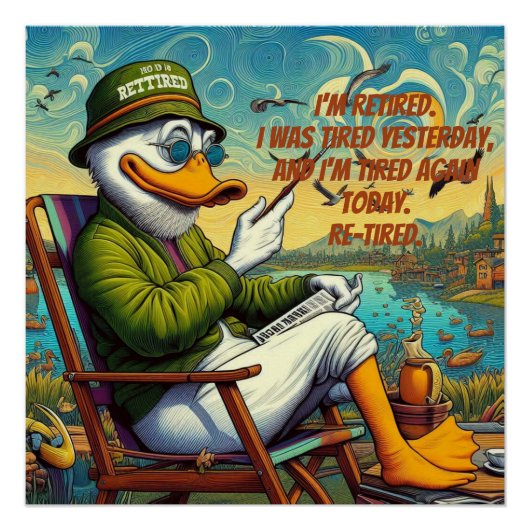 退職した&リラックス ポスター (正面)