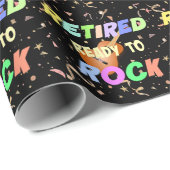 退職した.ロックする準備ができている。カラフル紙吹雪 ラッピングペーパー (ロールコーナー)