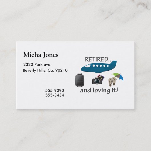 退職した、休暇それを愛します コーリングカード (正面)