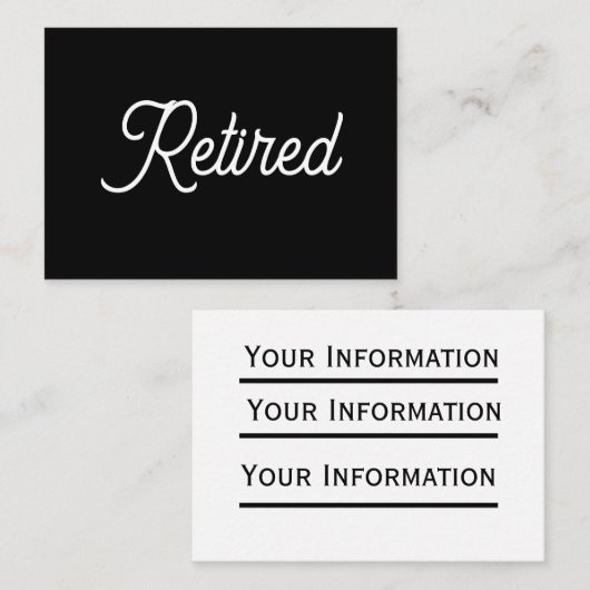 退職した 名刺 (正面/裏面)