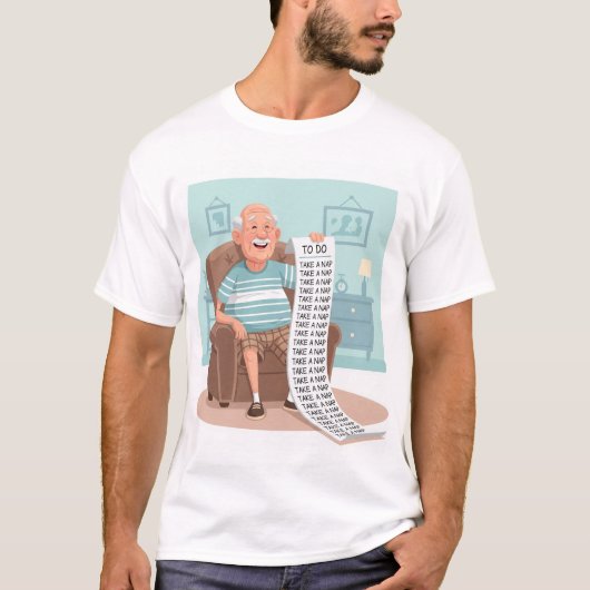 退職した -昼寝 Tシャツ (正面)