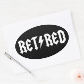 退職した 楕円形シール (封筒)