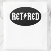 退職した 楕円形シール (バッグ)