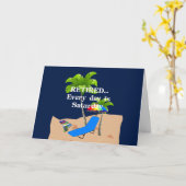 退職した...毎日は土曜日 カード (黄色い花)