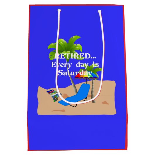 退職した...毎日は土曜日 ミディアムペーパーバッグ (裏面)