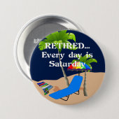 退職した...毎日は土曜日 缶バッジ (正面&裏面)