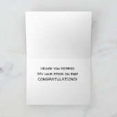 **退職した?祝福** カード (内部)