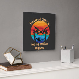 退職した/私の問題はもうハンモック時計 スクエア壁時計