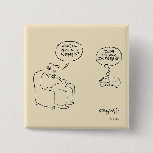 退職した 缶バッジ (正面)