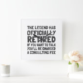 退職した 2020 スクエア壁時計 (ホーム)