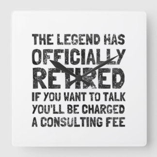 退職した 2020 スクエア壁時計