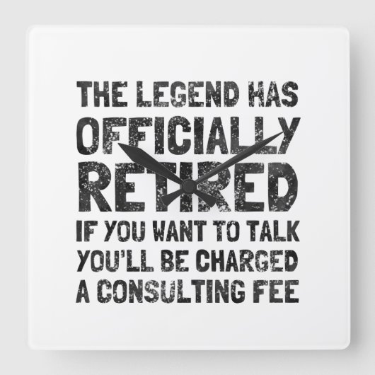 退職した 2020 スクエア壁時計 (正面)