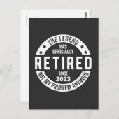 退職した 2023 ポストカード (正面/裏面)