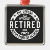 退職した 2023 メタルオーナメント (正面)