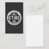 退職した 2023 名刺 (正面/裏面)