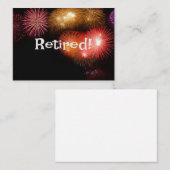 退職した!Fireworksカラフルの表示 ノートカード (正面/裏面)