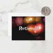 退職した!Fireworksカラフルの表示 ノートカード (正面/裏面インサイチュ)