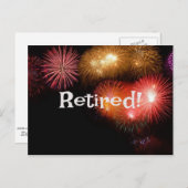 退職した!Fireworksカラフルの表示 ポストカード (正面/裏面)