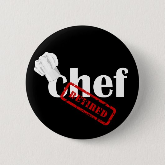 退職したChef Hatボタン 缶バッジ (正面)