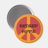 退職したHIPPIE：平和のシンボル退職した。 マグネット (正面/裏面)