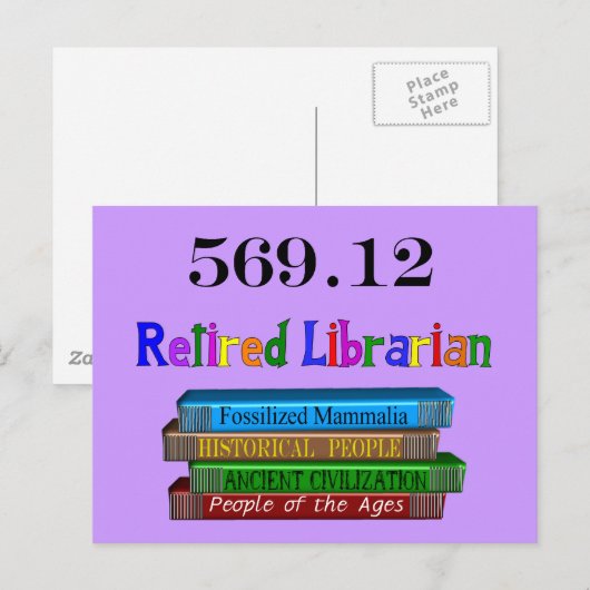 退職したlibrarian 569.0 (Dewey Decimal System) ポストカード (正面/裏面)