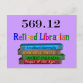 退職したlibrarian 569.0 (Dewey Decimal System) ポストカード (正面)
