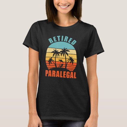 退職したParalegal、Paralegalおもしろい、Happy Retireme Tシャツ (正面)