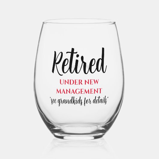 退職したStemless Glassの詳細については、「孫」を参照 ステムなしワイングラス (正面)