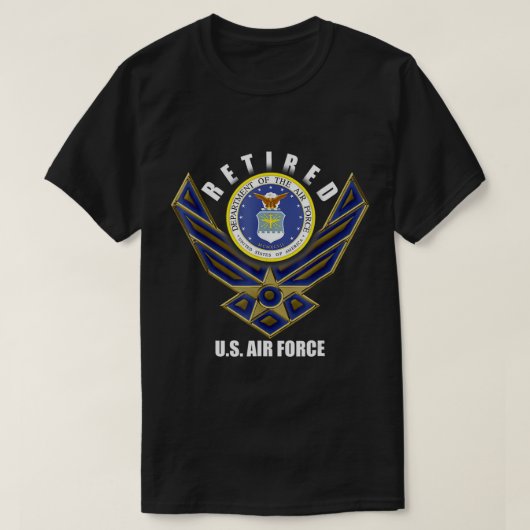 退職したVe用の米空軍退役軍人退職Tee Tシャツ (デザイン正面)