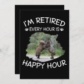 退職してるから毎時間ハッピーアワー 招待状 (正面/裏面)