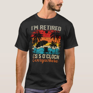 退職しました どこでも5時 夏 Tシャツ
