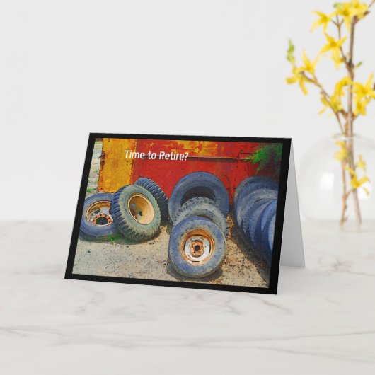 退職する時間 カード (黄色い花)