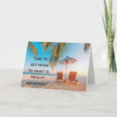 退職とは幸せなことをする カード (正面)