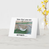 退職にはハンモックリラックスとが必要楽しむ カード (黄色い花)