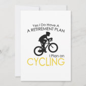 退職に関する諸計画のおもしろいな自転車のサイクリングの乗馬のギフト カード (正面)