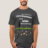 退職に関する諸計画を検出する金属 Tシャツ (正面)