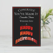 退職のおめでとうそれに名前をしました- カード (スタンド正面)