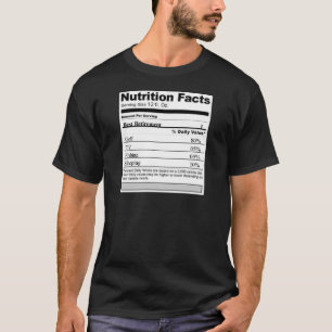 退職のおもしろいな栄養物のラベル Tシャツ