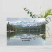 退職のお知らせマウンテンレイク反射 案内状 (スタンド正面)