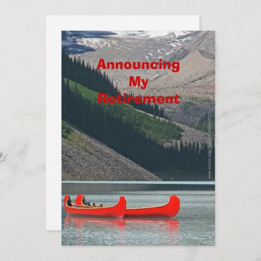 退職のお知らせ、マウンテンカヌー 案内状 (正面/裏面)