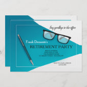 退職のお知らせ 招待状 (正面/裏面)