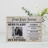 退職のお知らせ - 新聞写真 / カスタマイズ 招待状 (スタンド正面)