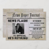 退職のお知らせ - 新聞写真 / カスタマイズ 招待状 (正面/裏面)