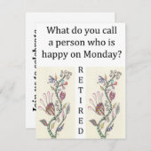 退職のお祝いの招待状 シーズンカード (正面/裏面)